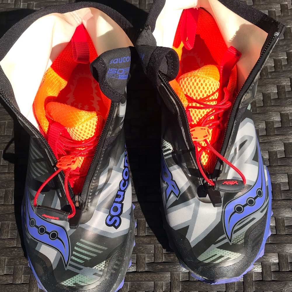 Saucony Black and Orange Running Shoes